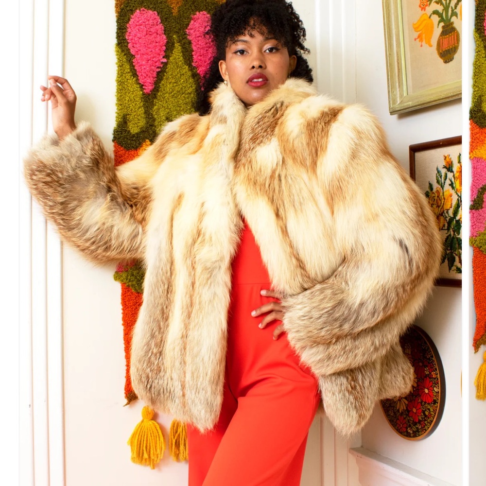 Wilson Cream and Tan Teddy Faux Fur Coat